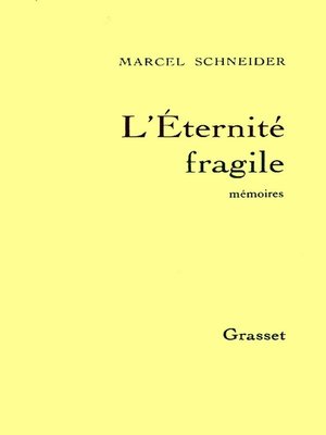 cover image of L'éternité fragile T01